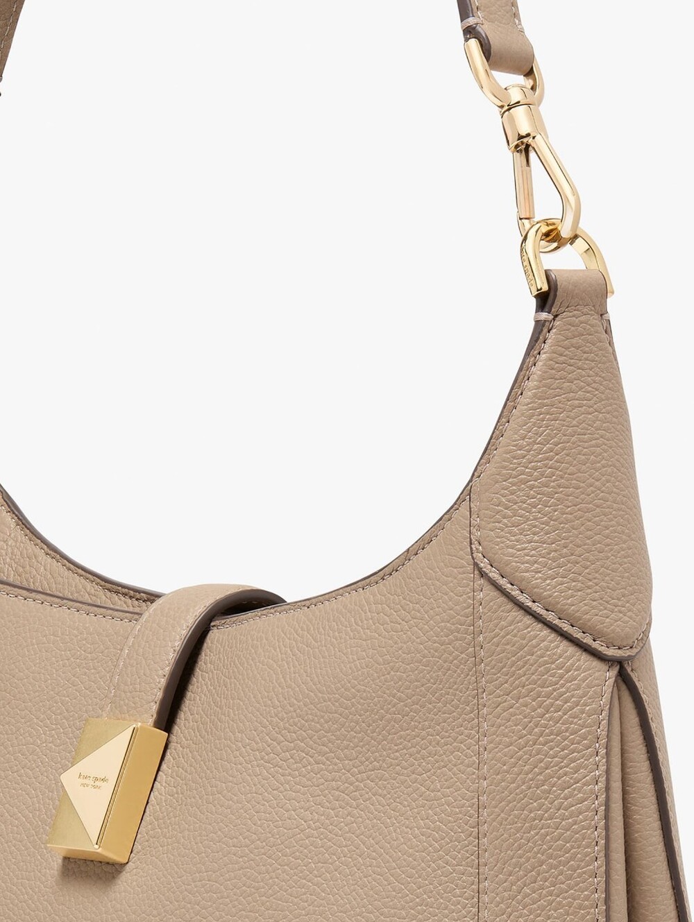 Kate Spade New York Taupe Leather Shoulder Bag with Gold Hardware NWT Aurhentic - Picture 6 of 6